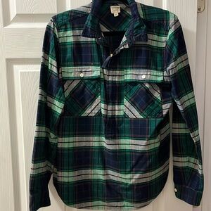 J Crew Flannel Plaid Pullover